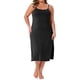 thumbnail image 1 of Camisón de mujer de tallas grandes Agnes Orinda con tirantes de espagueti, vestido completo de lounge 2X negro, 1 of 6
