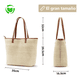 thumbnail image 3 of Bolso Mano Mujer Cercanías Alta Capacidad Bolso De Playa Xtellar beige, 3 of 3