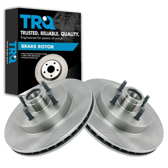 TRQ Front Brake Rotors Set Vented Fits Select 1987-1993 Ford Mustang