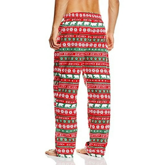 Old Glory - Beary XMAS Ugly Christmas Sweater Adult Pajama Pants - X ...