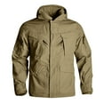 thumbnail image 2 of VBTAPA Mens Windproof Waterproof Rain Jacket Lightweight Mountain Sport Jackets for Men Hooded Softshell Windbreaker Military Tactical Jacket with Multi Pockets Lightning Deals Brown XXXL, 2 of 5
