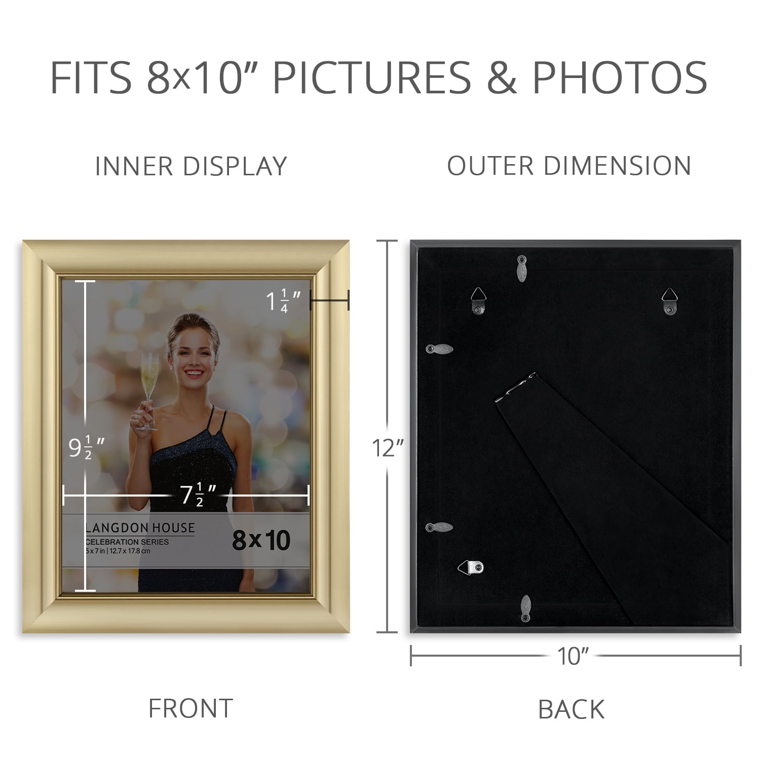 Download Langdon House 11x14 Rose Gold Picture Frame Glam Style 1 Pack Celebration Collection Us Company Walmart Com Walmart Com