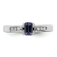 thumbnail image 2 of Sterling Silver Tanzanite & Diamond Ring. Carat Wt- 0.06ct. Gem Wt- 0.29ct, 2 of 5