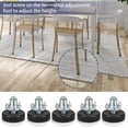 thumbnail image 3 of Pieds de Table 12 Pcs Pieds de Nivellement Universels avec Écrous en T Niveleurs Réglables pour Armoire Chaise Table, 3 of 8