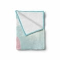 thumbnail image 2 of Cartoon Soft Flannel Fleece Throw Blanket, Pink Flying Through the Sky Happiness Freedom and Fantasy, Cozy Plush for Indoor and Outdoor Use, 50" x 70", Pale Pink Pale Blue, by Ambesonne, 2 of 6