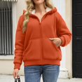 thumbnail image 3 of Lined Wool Zipper Winter Essential Jacket Long Sleeve Casual Pullover Hoodie, 3 of 9