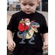 thumbnail image 2 of Boys' Dinosaur & Santa Claus Print Casual T-Shirt - 100% Cotton Crew Neck Summer Tee with Applique Detail - Regular Fit Short Sleeve Top for Kids - Christmas Pattern Knit Fabric Shirt for Childre, 2 of 6