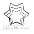 thumbnail image 3 of 3pcs/set Baking Moulds Star Shape Stainless Steel Egg Mold Kitchen Cookie Biscuit DIY Molds Kit, 3 of 8
