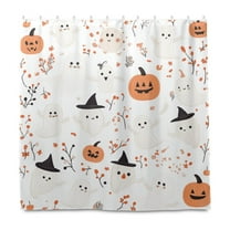 Yayeee Shower Curtain with Hooks 72"x72" Waterproof Fabric Bathroom Hanging Decor, Ghost Design