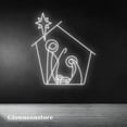 thumbnail image 2 of Glowneon Holy Family Christmas Neon Sign, Catholic House Line Led Sign, Handmade Catholic Neon Sign, 2 of 4