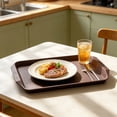 thumbnail image 2 of Large Unbreakable Plastic Serving Trays for Parties, 16.9x11.8 Inch Rectangular Platters for Appetizers and Fruits, BPA-Free Reusable Serving Tray for Restaurants,Coffee, 2 of 8