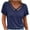 Navy-05, variant on Mittory Womens Summer Tops Short Sleeve Criss Cross Shirts V Neck Tshirts Loose Casual Tunic Blouses Tees