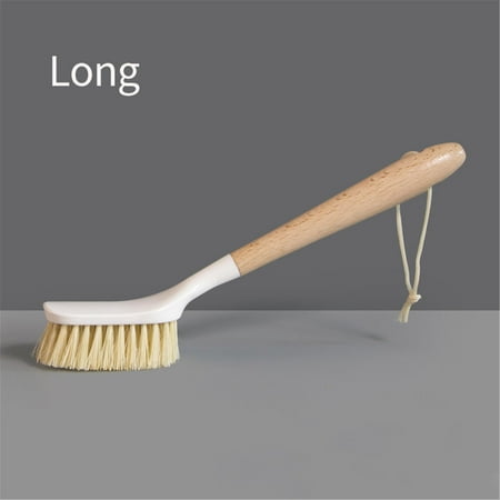 

autcarible Long Handle Pot Washing Brush Durable Natural Bristles Cleaner