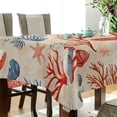 thumbnail image 5 of Yayeee Tablecloths 54" x 54" Rectangle Wrinkle Resistant Party Table Cover, Blue Starfish, 5 of 8