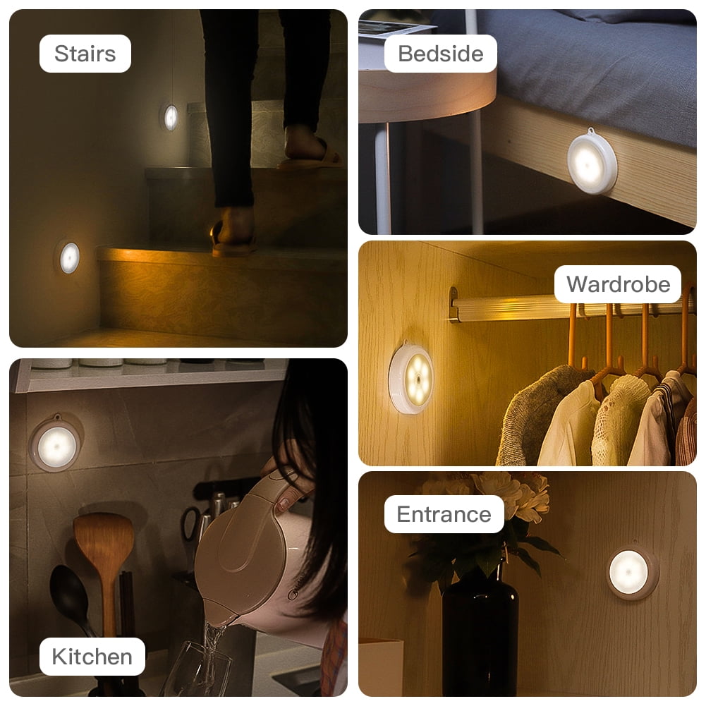 Lowestbest Battery Operated Motion Sensor Closet Light, Stick on Wall LED Night Light for Pantry & Cabinet & Wardrobe & & Stairs & Steps & Hallway, Warm Light Lowestbest Battery Operated Motion Sensor Closet Light, Stick on Wall LED Night Light for Pantry & Cabinet & Wardrobe & & Stairs & Steps & Hallway, Warm Light