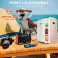thumbnail image 4 of 88Wh Solar Generator Camping Portable Power Station with Solar Panels 21W Included, 120W Peak Solar Charger Power Bank AC DC USB Ports for Camping Emergency Tent Outdoor Trip, 4 of 15