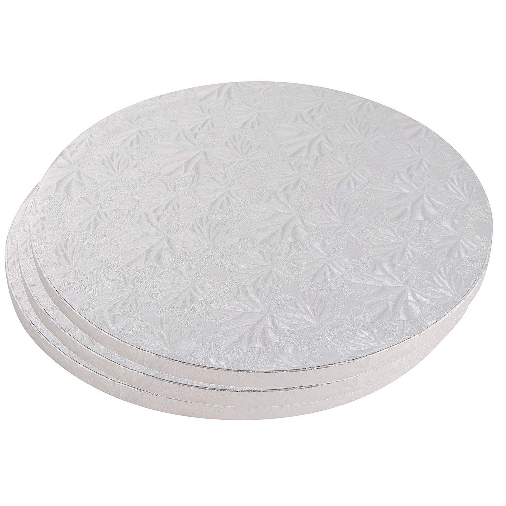 Cake Boards Rounds 3 Piece Silver Foil Pizza Base
