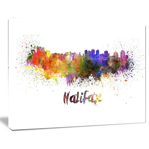Design Art Halifax Skyline Canvas Print