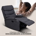 thumbnail image 3 of Sillón Reclinable Manual Luma Gris | Porta Vasos y Tela de Alta Resistencia, 3 of 6