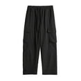 thumbnail image 3 of Ceisia Men Solid Color Breathable Elastic Waist Drawstring Pants All Occasion Gift Casual Trousers, 3 of 4