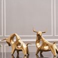 thumbnail image 3 of Bearachild Estatua de decoración, modelo artesanal, escultura de toro Animal, decoración para sala de estar, figurita, gabinete de regalo, Decoración del hogar Oro Mira hacia abajo, 3 of 6