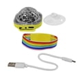 thumbnail image 3 of Mini luz de la bola de disco Luz de brazalete de discoteca con taza de succión USB única portátil portátil operado para bodas conciertos de viaje Amarillo, 3 of 8