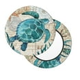 thumbnail image 3 of Round Bar Stool Seat Covers, Watercolor Sea Turtle Elastic Round Chair Cover Stool Seat Slipcover Bar Stool Cushions Round Pad for 12-14 inch, 3 of 7