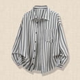 thumbnail image 2 of RUTAYY Men's Shirts Striped Casual Long Sleeve Turndown Collar Button Down Tops Comfortable Breathable Daily Wear Vacation Travel Blouse, 2 of 4