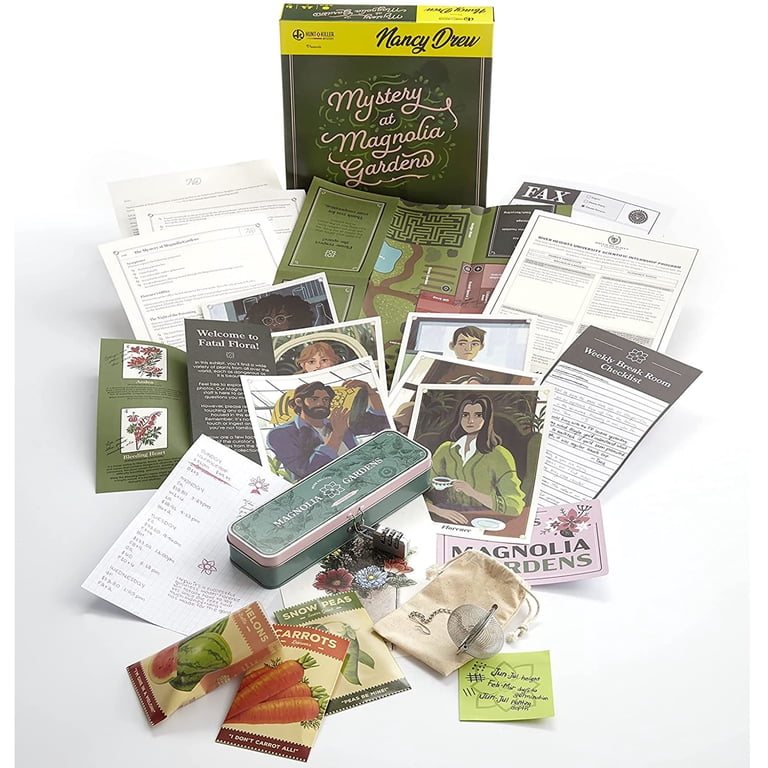 Outset Media Nancy Drew Collector's Set - 1000 Piece Vintage Puzzle & Card Game, For Fans Ages 8+