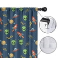 thumbnail image 4 of Blackout Kids Curtains,Alien Rocket Deep Blue Pattern Children's Insulated Curtains Set Of 2,Bedroom Essentials,Toddler Room Decor 52"x84", 4 of 5