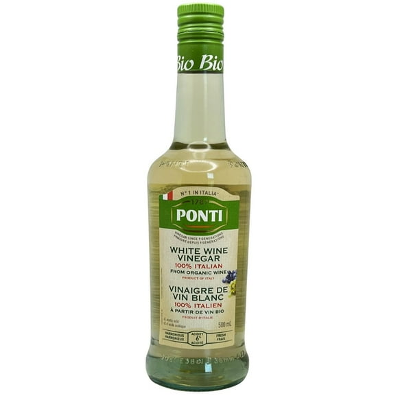 Ponti Organic White Wine Vinegar, 500 mL
