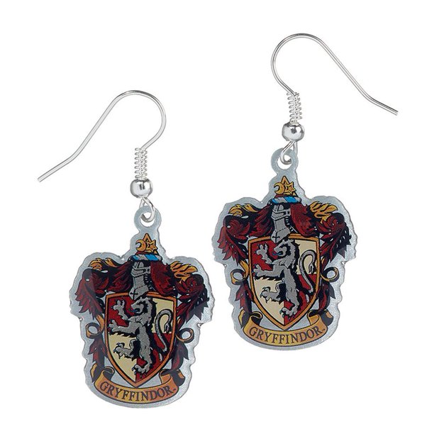 Harry Potter - Pendientes plateados de Gryffindor (Multicolor)