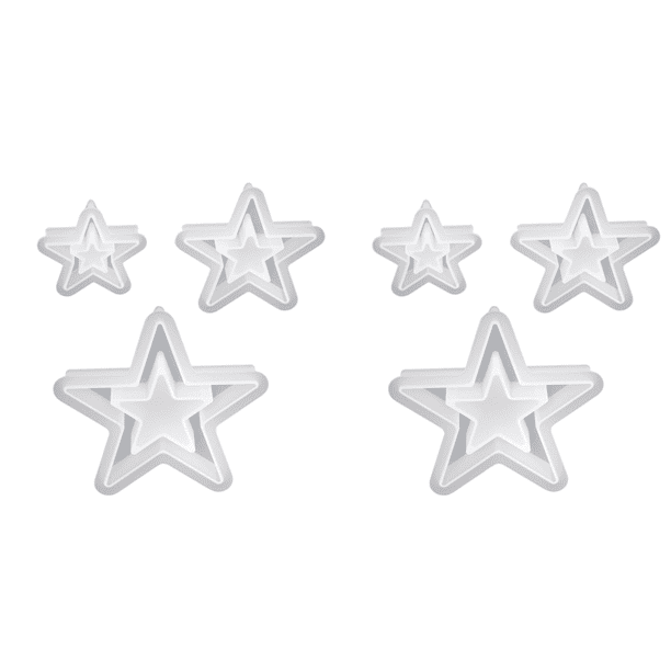 Moldes Silicona Estrellas Navideñas Molde Fundición para Velas Manualidades DIY (3 Uds)