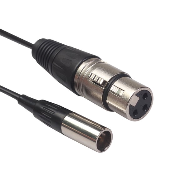 0.3m Mini XLR 3Pin Male to XLR 3Pin Female Camera Microphone Audio Cable