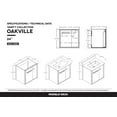thumbnail image 6 of Fine Fixtures Oakville 24 in. W x 18 in. D x 33 in. H Wall Mounted Bathroom Vanity in Black Coal Oak with White Ceramic Sink - Black hardware, 6 of 8