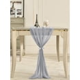 thumbnail image 2 of Coolmade 10ft Light Gray Chiffon Table Runner 29x120 Inches Romantic Wedding Runner Sheer Bridal Party Decorations, 2 of 7