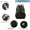 thumbnail image 4 of FORMRS School Backpack 17" Student Travel Bag with Laptop Compartment, Black Sardines Pattern, 4 of 7