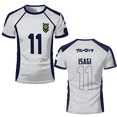 thumbnail image 5 of 2024 verano nuevo azul Lock Anime camiseta de fútbol camiseta de cuello redondo para mujer camisetas deportivas casuales para niños camiseta de manga corta, 5 of 5