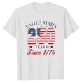 thumbnail image 3 of JFGHDG T Shirts For Women Star Stripes Independence Day Tee Women'S American Flag Graphic Top Men'S Crewneck Flag Graphic Tee Men'S Regular Fit Flag Tee Usa Themed 4th Of July Tee White XL, 3 of 5