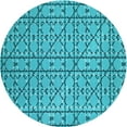 thumbnail image 1 of Ahgly Company Machine Washable Indoor Square Transitional Dark Cyan Green Area Rugs, 3' Square, 1 of 7