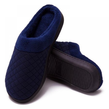 

Autmor Men s House Woolen Fabric Memory Foam Slippers Cozy Bedroom Indoor Slip on Shoes