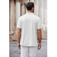 thumbnail image 5 of COOFANDY Mens Casual Button Down Shirt Short Sleeve Wrinkle Free Shirts Summer Shirt, 5 of 7