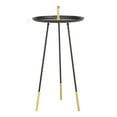 thumbnail image 4 of SAFAVIEH Delia Contemporary Glam Handle Side Table, Gold/Black, 4 of 8
