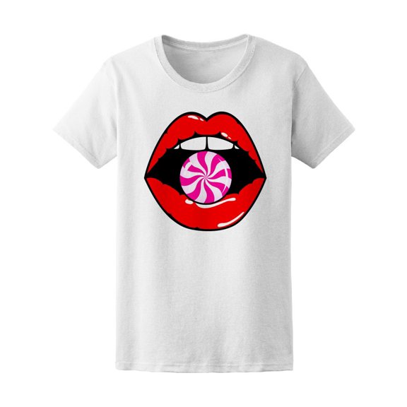 Pop Art Red Lips Candy Tee Women's -Image by Shutterstock