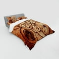 thumbnail image 2 of Ambesonne Vintage Bedding Set 4 Pcs, Mechanical Clocks Gears, Queen, Dark Orange Beige, 2 of 2