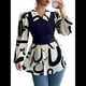 thumbnail image 2 of Vestidos Camiseros de Verano para Mujer, Túnicas Casuales de Larga con Botones y Retazos en Colores Contrastantes. Azul Marino L, 2 of 7