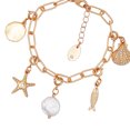 thumbnail image 3 of Time and Tru Women's Gold-Tone Interchangeable Coastal Theme Charms Bracelet., 3 of 4