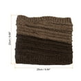 thumbnail image 2 of Uxcell Winter Neck Warmer, Men Knitted Neck Gaiter, Light Tan & Dark Tan, 2 of 6