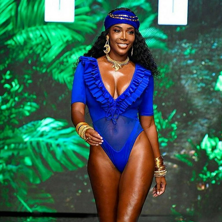 African print plus size swimwear sale