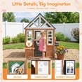thumbnail image 4 of COCLUB Wooden Outdoor Playhouse for Kids, Backyard Playhouse with Play Kitchen, BBQ Grill, Bread Oven, Outdoor Play House for Kids Ages 3-8, 4 of 8
